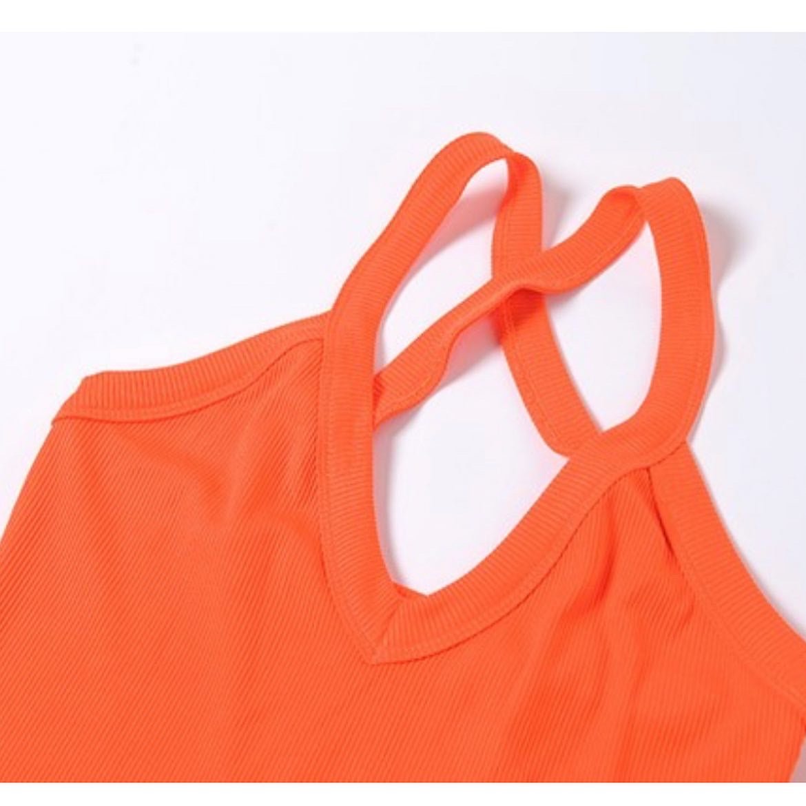 Baddie | Orange Racerback Jumpsuit - The Pink TrunkJumpsuit